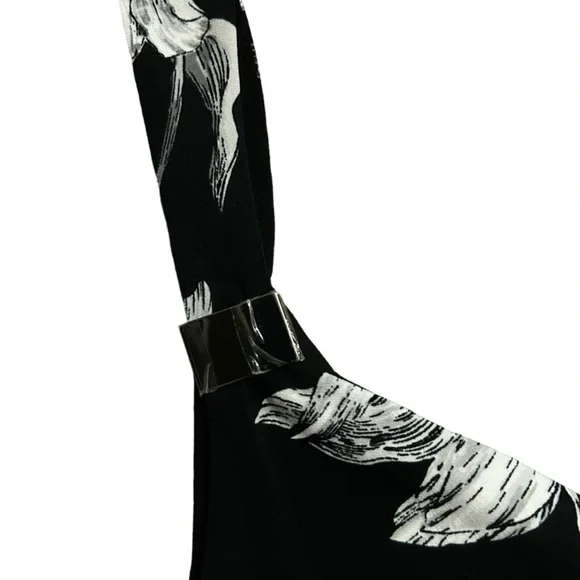 WHITE HOUSE BLACK MARKET NWT Sleeveless Floral Reversible Tank Dress L - Picture 6 of 12